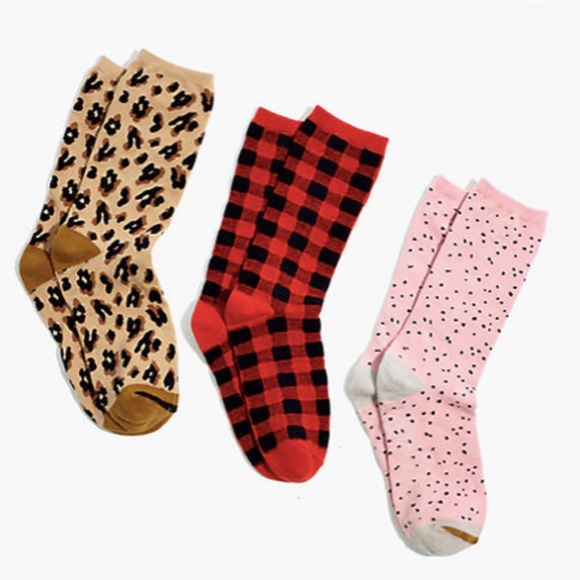 Madewell Accessories - NWT Madewell Three-Pack Metallic Mix Trouser Socks